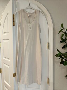 Universal Thread Cream Sleeveless Midi Tank Dress